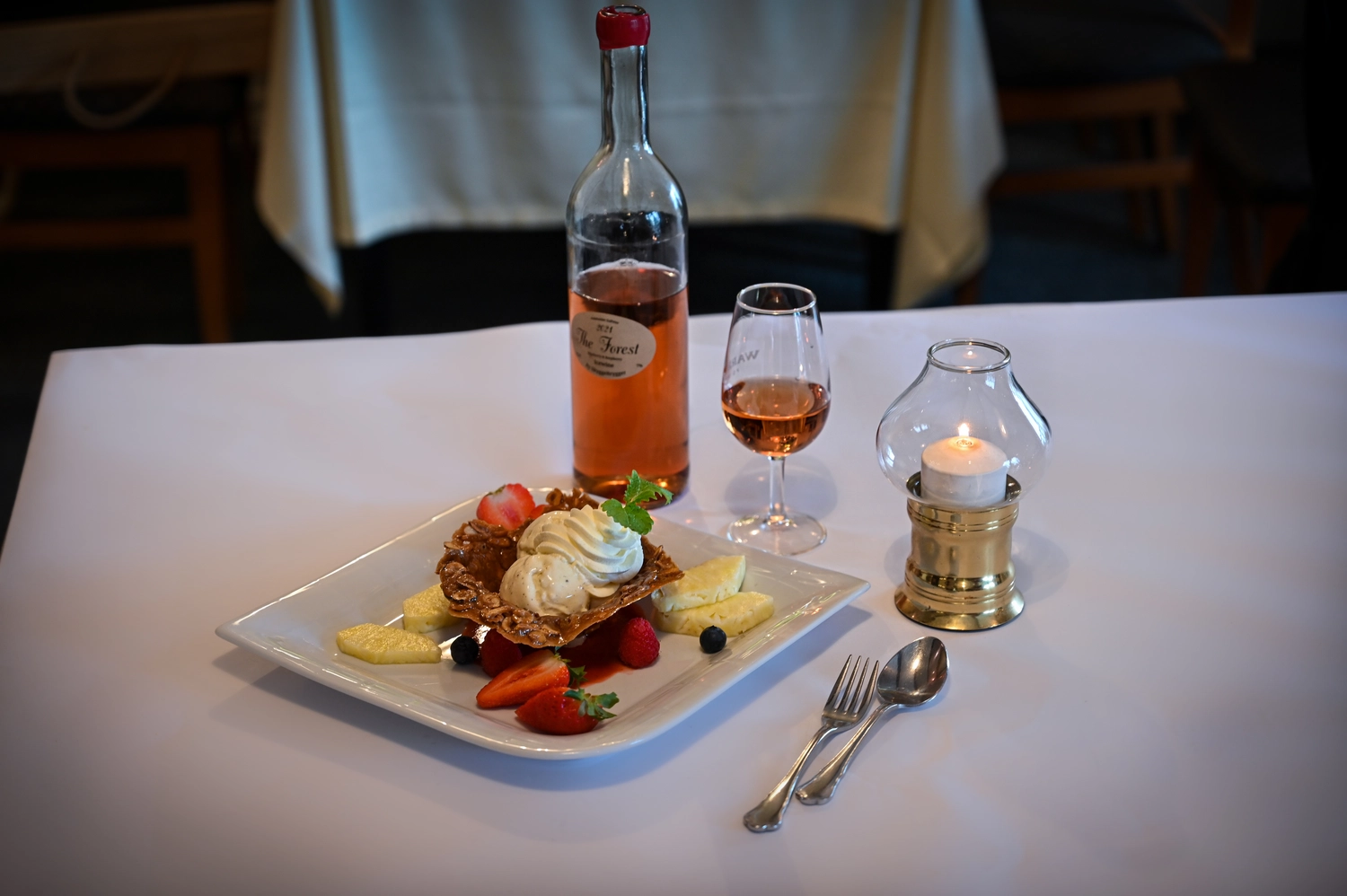 Homemade nut basket w/ Ice-Wine